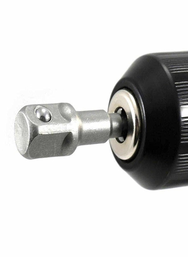 MLD 3-Piece Power Hand Tools Driver Extension Socket Adapter Sets,1/4-Inch Hex Shank to Drive 1/4" 3/8" 1/2" for Drill CR-V Quick Change Nut Driver Socket Bit Set Adapter(material-metal,Color-Multi) - Image 3